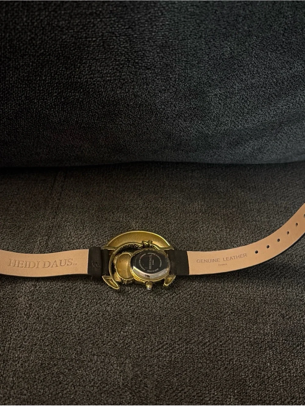 Heidi Daus “Moonlighting” Owl Sitting on Crescent Moon Watch